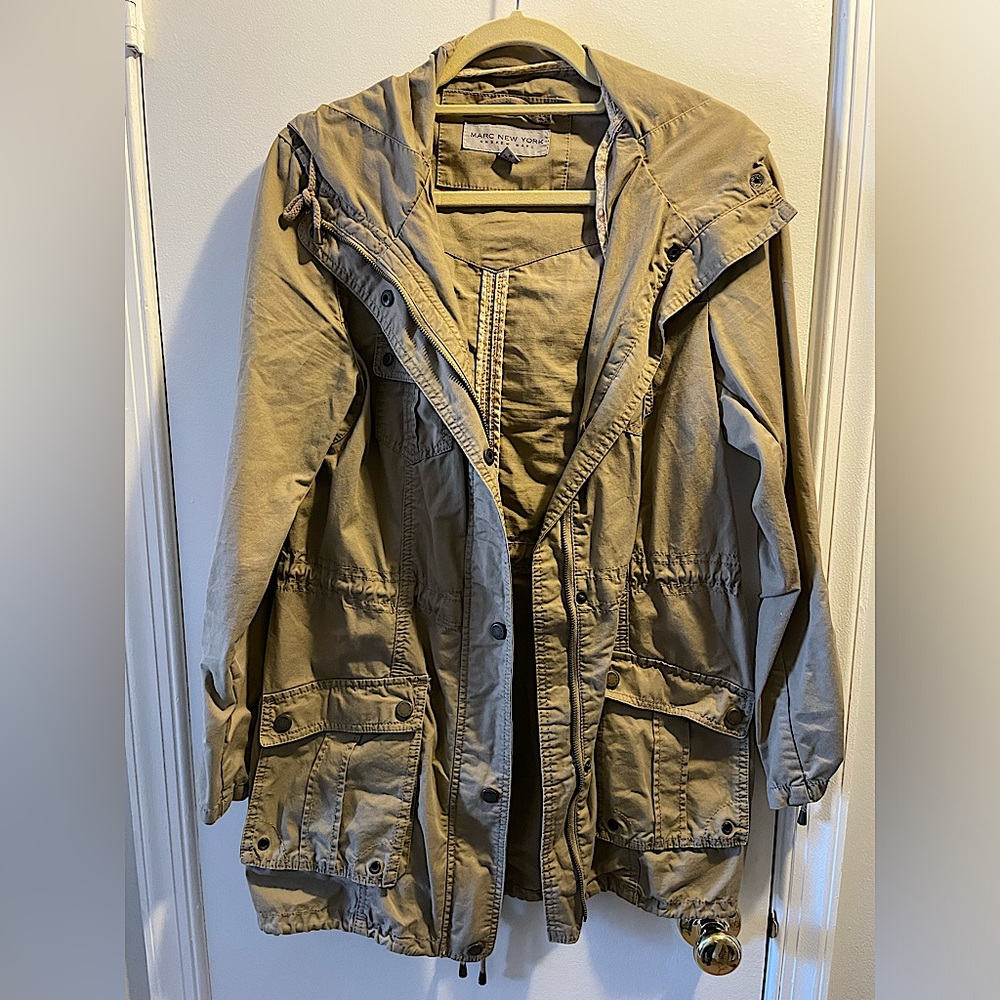 Khaki Jacket with Hood